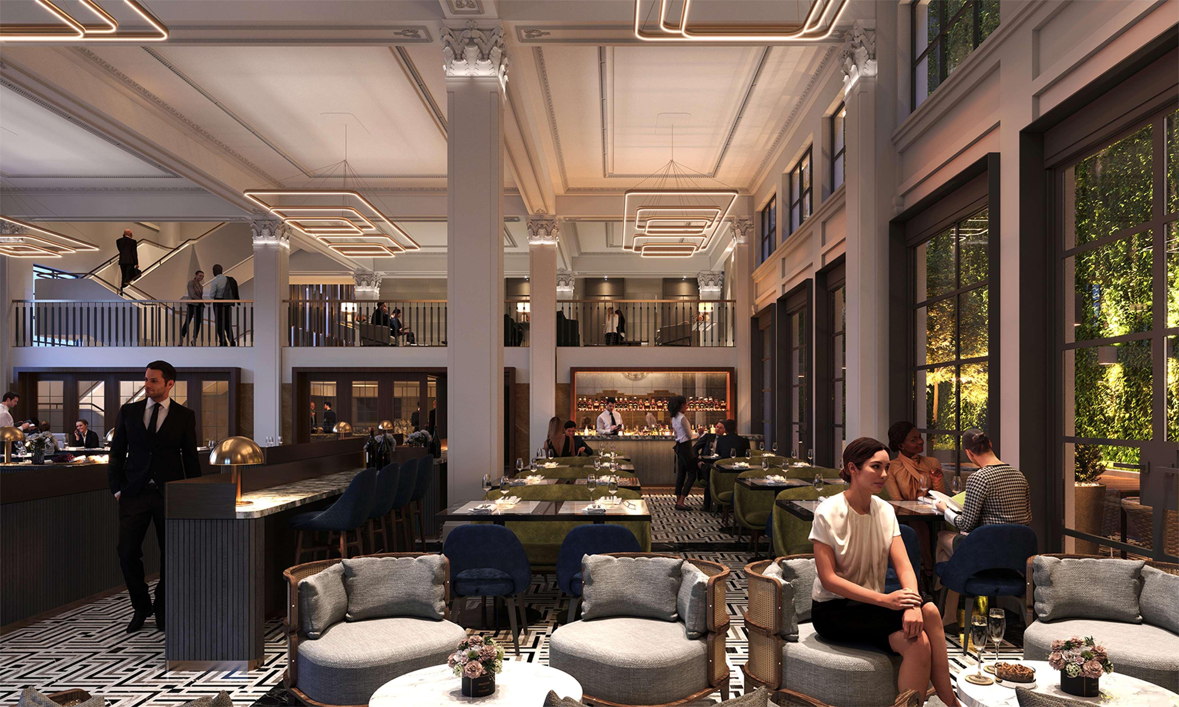 Hilton Melbourne Little Queen Street Exterior foto The interior of the restaurant